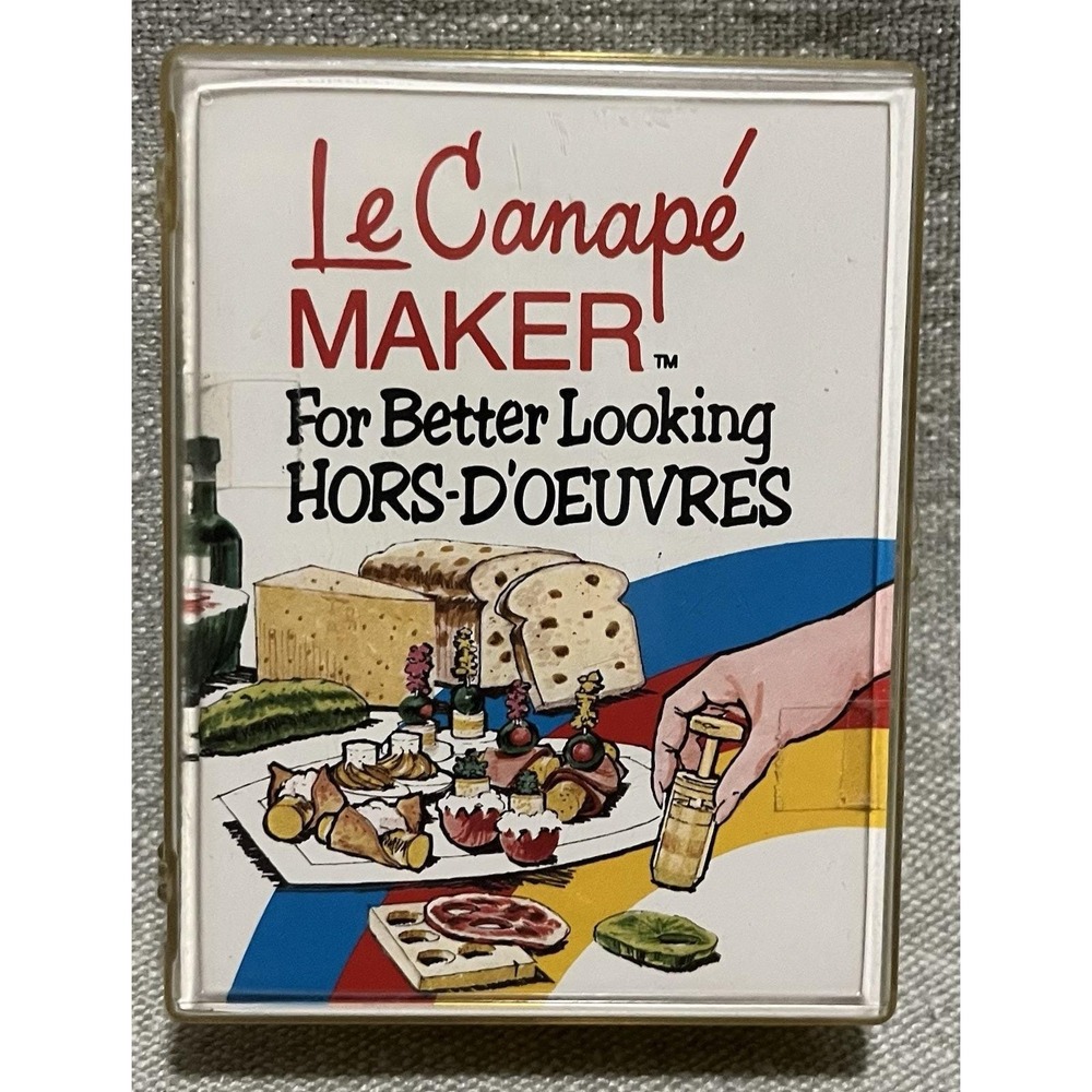 Vintage Le Canape Maker 1980 LK Manufacturing Yellow Lucite Hors-D'oeuvres Set